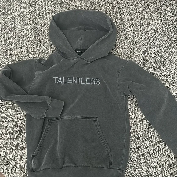 Embroidered Hoodies Hoodies Like Talentless Grey Talentless Hoodie